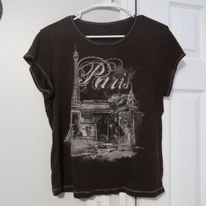 paris rhinestone vintage babytee
